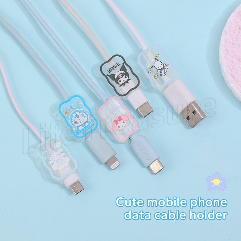 [ Featured ] ปลอกหุ้มสายชาร์จ TPU แบบพกพา สําหรับ Iphone 1 ชิ้น