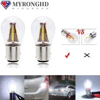 Myronghd หลอดไฟถอยหลัง LED COB 1156 BA15S P21W 1157 BAY15D 21 5W สําหรับรถยนต์