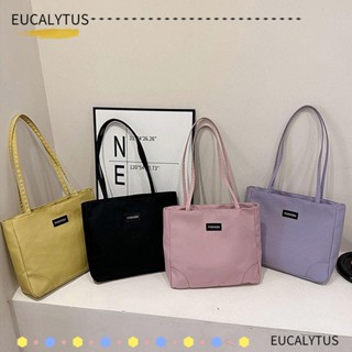 Eutus กระเป๋าถือ กระเป๋าช้อปปิ้ง หนัง PU ทรงโท้ท จุของได้เยอะ สีพื้น สําหรับผู้หญิง