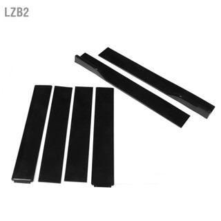 LZB2 6PCS Universal ด้านข้างกระโปรง ABS สีดำ Bendable ความเหนียวสูง Anti Scratch ภายนอกด้านล่างบรรทัดล่างสำหรับรถยนต์