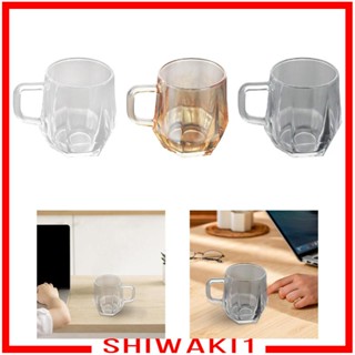 [Shiwaki1] แก้วกาแฟ แบบใส พร้อมหูจับ กันแตก ใช้ซ้ําได้ หรูหรา สําหรับงานวันเกิด งานแต่งงาน