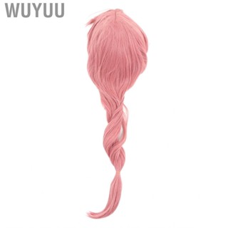 Wuyuu Straight Long Short Wig  Cosplay Free DIY Fine Fiber Adjustable Pink for