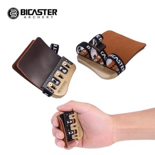 Bicaster ปลอกสวมนิ้วมือ หนังคอร์โดแวน สีรุ้ง พร้อมแผ่นทองเหลือง