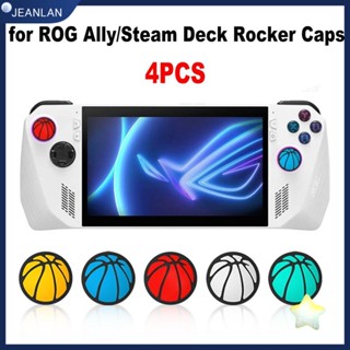 Jeanlan ฝาครอบจอยสติ๊ก ซิลิโคน ตามหลักสรีรศาสตร์ กันการสึกหรอ สําหรับ Asus ROG Ally Steam Deck Basketball 4 ชิ้น