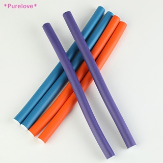 Purelove&gt; ใหม่ ฟองน้ําม้วนผม แบบนุ่ม ไม่ใช้ความร้อน DIY สําหรับจัดแต่งทรงผม 6 ชิ้น 10 ชิ้น