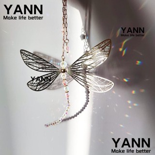 Yann1 จี้โลหะคริสตัล รูปแมลงปอ คุณภาพสูง สําหรับแขวนตกแต่งบ้าน