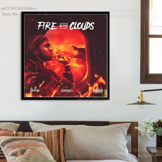 Curren$y โปสเตอร์ภาพวาดผ้าใบ รูปนักร้องแร็ป Rapper Fire In The Clouds The Marina สําหรับตกแต่งผนัง zfx 0711