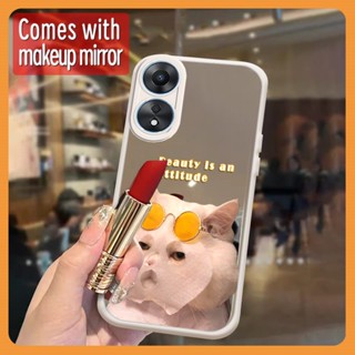 Soft case flower Phone Case ForOPPO A58 5G/A58X/A78 5G/A1X 5G
 Mirror surface Raised lens Makeup mirror Heat dissipation