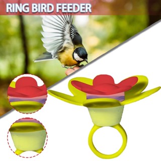 Hummingbird Ring Feeder Flower Hand Held Hummingbird Feeder for Outdoors Garden