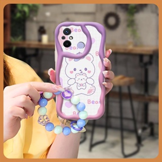 Full edging Pendants Phone Case For Redmi 12C/Redmi 11A 4G/Xiaomi POCO C55 Wave border youth lovely originality romantic