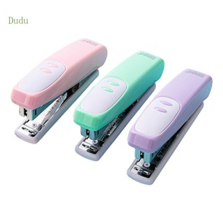 Dudu เครื่องเย็บกระดาษ แบบพกพา พรีเมี่ยม สีมาการอง ปลอดภัย เครื่องเขียน สําหรับโรงเรียน