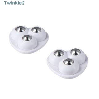 Twinkle ล้อเลื่อน ขนาดเล็ก มีกาวในตัว สีขาว สําหรับเฟอร์นิเจอร์ กล่องเก็บของ 4 16 ชิ้น