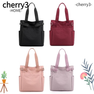 Cherry3 กระเป๋าถือ กระเป๋าสะพายไหล่ ผ้าแคนวาส ความจุขนาดใหญ่ น้ําหนักเบา