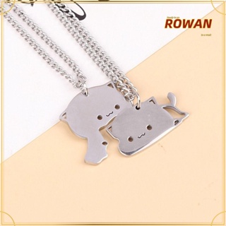 Rowans สร้อยคอโซ่ จี้รูปแมว สไตล์ฮิปฮอป เครื่องประดับ สําหรับผู้หญิง