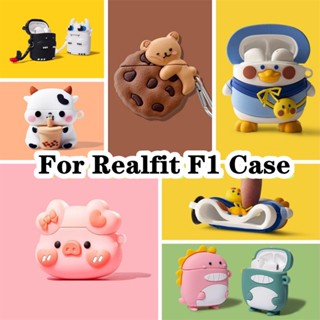 【พร้อมส่ง】เคสหูฟัง แบบนิ่ม ลายการ์ตูน สําหรับ Realfit F1 Realfit F1