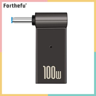 ★ Forthefu ★  Pd อะแดปเตอร์พาวเวอร์ซัพพลายชาร์จแล็ปท็อป 100W 5A 20V Type-C เป็นแจ็คตัวผู้ DC สําหรับ Lenovo HP DELL