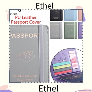 Ethel1 RFID ปกหนังสือเดินทาง เอกสารธุรกิจ กันน้ํา อเนกประสงค์ บางเฉียบ ที่ใส่หนังสือเดินทาง