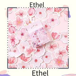 Ethel1 สติกเกอร์ PVC ลายดอกซากุระ มีกาวในตัว สีชมพู สําหรับตกแต่งการ์ด 225 ชิ้น