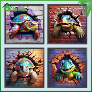 【Doub X ✮】ภาพวาดปักเพชร ทรงกลม ลายเต่า 5D DIY สําหรับตกแต่งบ้าน ✮