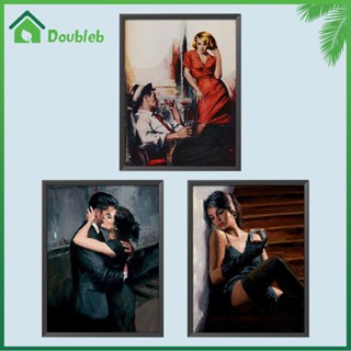 【Doub X ✮】ภาพวาดปักเพชร ทรงกลม ลายผู้หญิงเซ็กซี่ 5D DIY สําหรับตกแต่งบ้าน ✮