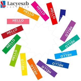 Lacyeszb สติกเกอร์ป้ายชื่อ กันน้ํา มีกาวในตัว หลากสี สําหรับตกแต่งห้องเรียน 5 แผ่น