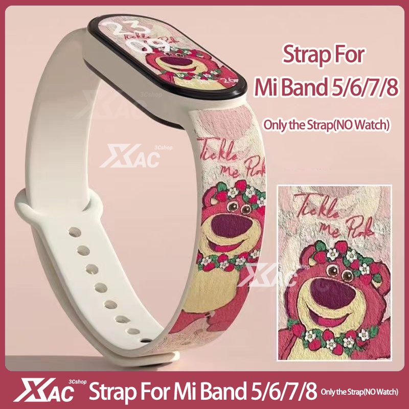 สําหรับ Xiaomi Band 8/9 สร้อยข้อมือสายคล้องคอ Correa สําหรับ Xiao miband 7 frosted สายโปร่งใส miband ซิลิกาเจลสําหรับ miband 5/6/7/8