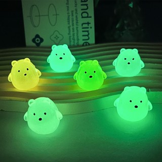 Spot# luminous stereo bear polar bear cartoon small toy diy nightlight ornaments keychain pendant trendy game hand-held 8jj