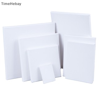 Timehebay บอร์ดสีน้ํามันบนผ้าใบเปล่า ขนาดเล็ก สีขาว สําหรับศิลปิน