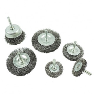 ⚡NEW 8⚡Wire Brush Bristle Material Steel Max Speed 4500R.P.M Set 6 Piece Shank 1/4in