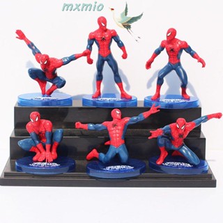Mxmio ตุ๊กตาฟิกเกอร์ Spiderman ซูเปอร์ฮีโร่ ขนาด 7-11 ซม. ของเล่นสําหรับเด็ก