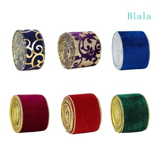 Blala ริบบิ้นผ้ากํามะหยี่ ลายคริสต์มาส ไอริช 1 ม้วน สําหรับตกแต่ง DIY