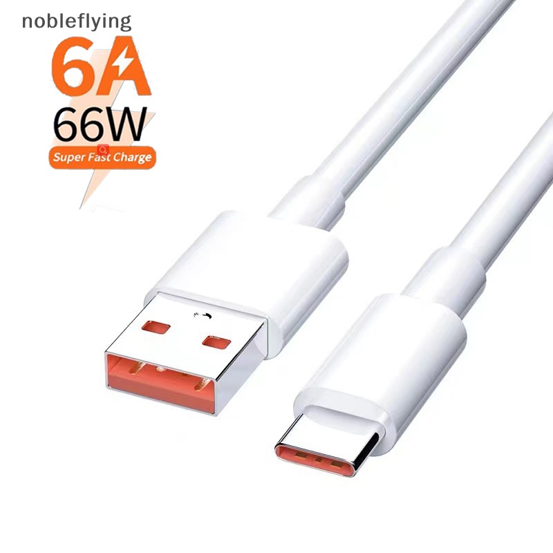 Nf สายชาร์จ USB Type-c 6A 66W 1/1.5 ไมล์ ชาร์จเร็วมาก สําหรับ xiaomi Samsung Huawei nobleflying