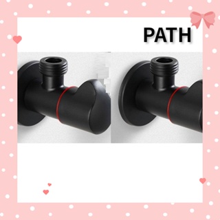 Path วาล์วน้ํา สเตนเลส 304 ทองแดง สีดํา ติดทนนาน สําหรับห้องน้ํา 2 ชิ้น