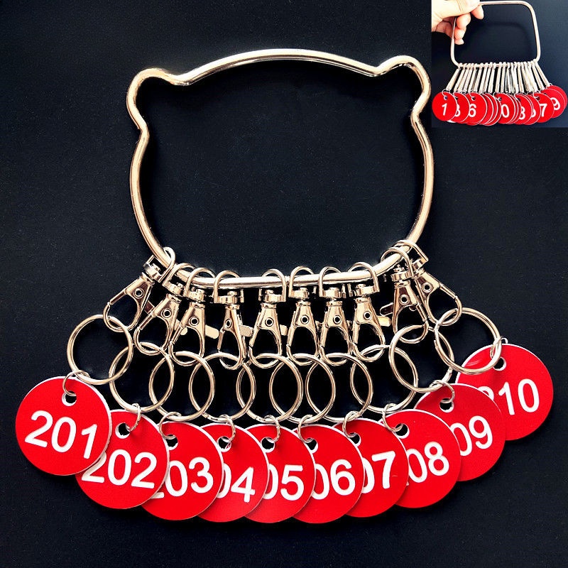 Warehouse พวงกุญแจแผ่นดิสก์ ขนาดใหญ่ แบบพกพา พร้อมบักเกิลแขวน หลายช่อง สําหรับจัดเก็บป้ายสัญลักษณ์