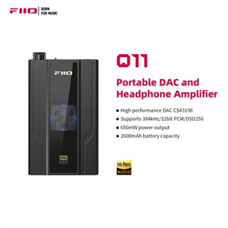 Fiio JadeAudio Q11 เครื่องขยายเสียงหูฟัง DAC แบบพกพา ชิป CS43198 PCM384 DSD256