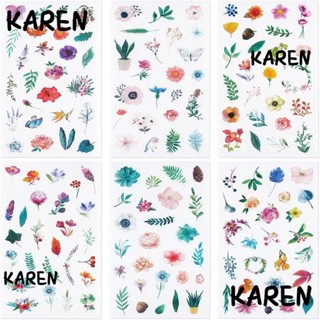 Karen สติกเกอร์กระดาษวาชิ ลายนก หลากสี สําหรับตกแต่ง DIY 30 แผ่น