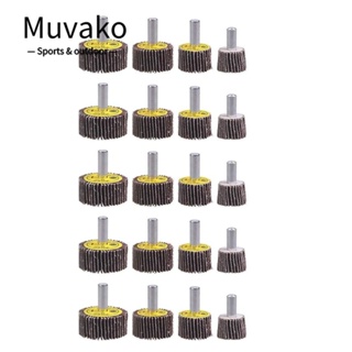 Muvako ล้อเจียร รูปตัว T 1/4 นิ้ว 80 กริต 4 ขนาด 20 ชิ้น