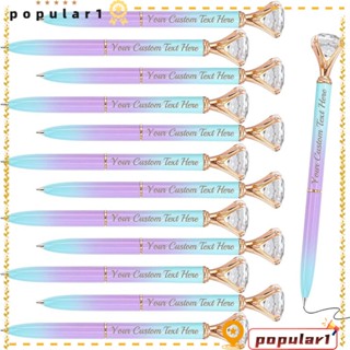ปากกา POPULAR ส่วนบุคคล ‎ปากกาเพชร โลหะ สีม่วง สีฟ้า สําหรับตกแต่งบ้าน