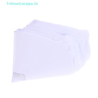 Trillioncatalpa กรวยกระดาษกรองสี แบบใช้แล้วทิ้ง 100 ชิ้น 50 ชิ้น