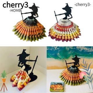 Cherry3 ฟิกเกอร์แม่มด แม่มด แบบไม้ สีดํา สําหรับตกแต่งร้านอาหาร ฮาโลวีน