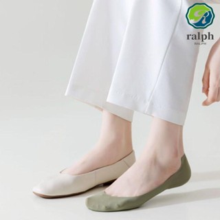 Ralph ถุงเท้า ผ้าเรยอน ซับเหงื่อ ปากตื้น สีพื้น สําหรับผู้หญิง