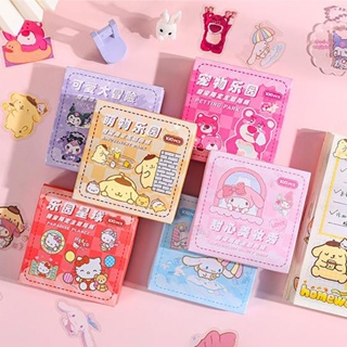 SANRIO สติกเกอร์ Pvc ใส ลายการ์ตูน Hello Kitty Kuromi My Melody กันน้ํา สําหรับตกแต่งสมุดภาพ จํานวน 100 ชิ้น