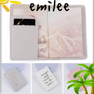 Emilee ปกหนังสือเดินทาง แฟชั่น เดินทาง เรียบง่าย ที่ใส่หนังสือเดินทาง