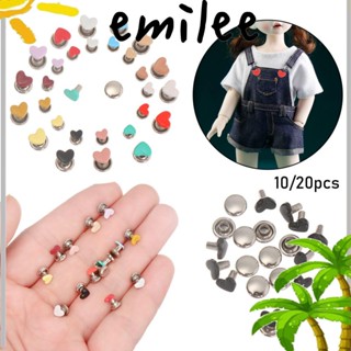 Emilee หัวเข็มขัดโลหะ ขนาดเล็ก 6 มม. สําหรับตุ๊กตา 10 20 ชิ้น