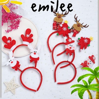 EMILEE ที่คาดผม ลายกวางเรนเดียร์ กวางเรนเดียร์น่ารัก เครื่องประดับผม สําหรับผู้ใหญ่ เด็ก คริสต์มาส