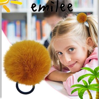 EMILEE ยางมัดผมหางม้า สีแดง แฟชั่นฤดูใบไม้ร่วง และฤดูหนาว สําหรับผู้หญิง