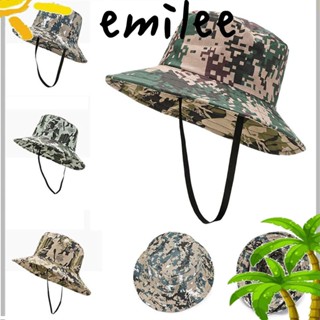 Emilee หมวกปีกกว้าง กันแดด ลาย Boonie Cargo Safari Bush แฟชั่นฤดูร้อน