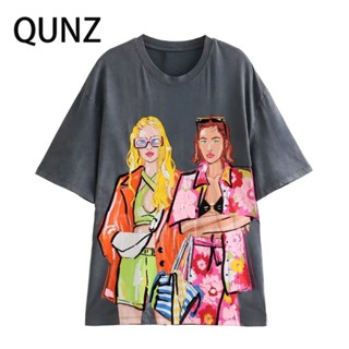 เสื้อเชิ้ต แขนสั้น พิมพ์ลาย Qunz แฟชั่น 140