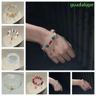 Guadalupe สร้อยข้อมือ จี้ลูกปัด อัลลอย ลายดวงจันทร์ อินเทรนด์คู่รัก สําหรับผู้หญิง