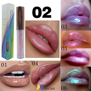 Dnm6 ลิปกลอสโพลาไรซ์สีเคลือบ Chameleon Bright Flash Pearlescent Bright Moisturizing Lipstick MOLISA MOLISA